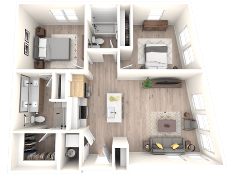 3D Floor Plan Image of 2F